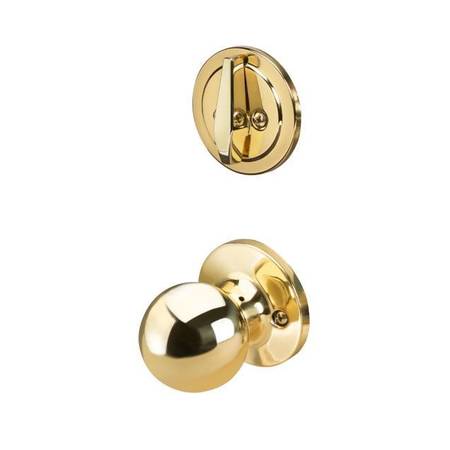 YALE Active Interior Handleset Trim with Athens Knob Bright Brass Finish ATSCIP3